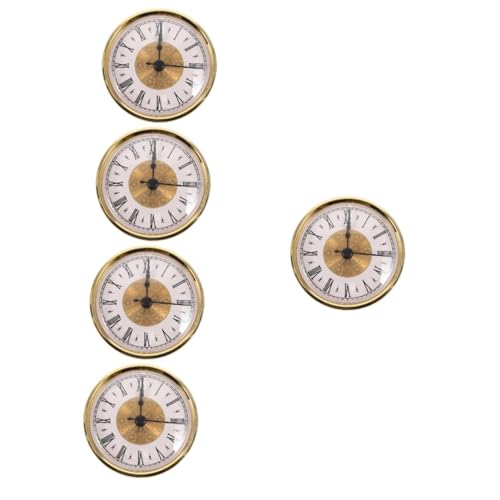 Mikikit 5 Stück Vintage Uhr Quarzuhrwerk Ziffernuhren Für Die Inneneinrichtung Kaminsims Zahlen Wanduhr Für Schlafzimmer Uhren Für Das Wohnzimmer Retro Uhr LED Uhr Kalender von Mikikit