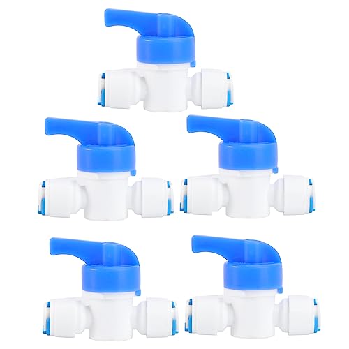 Mikikit 5 Stücke Kugelhahn Quick Connect Kugelhahn Od Rohr Kugelhahn 1/4 Zoll Rohr Kugelhahn Ro Wassersystem von Mikikit