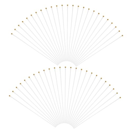 Mikikit 50 Stück Kunststoff Tischfahnenstangen Fahnenmast Ersatzstab Windfest für Büro Schule Party Dekoration Langlebig und Verarbeitet von Mikikit