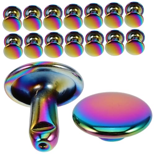 Mikikit 50stücke Doppelkappennieten Aus Metall Regenbogennieten Stoffnieten Für Geldbörsen Kleidung Schuhe Taschen Reparaturen Und DIY-Dekoration Mikikit 50stücke Doppelkappennieten Aus Metall Regenbogennieten Stoffnieten Für Geldbörsen Kleidung Schuhe Taschen Reparaturen Und DIY-Dekoration von Mikikit