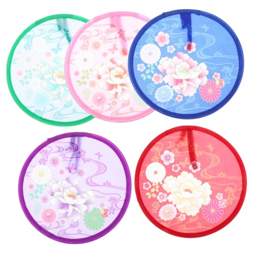 Mikikit 5Stücke Faltbare Handfächer für Runder Handfächer Tragbar für Sommerpartys Strand und Outdoor Multifunktionale Fächer Peonienfarben Geschenkidee für Feiern Mikikit 5Stücke Faltbare Handfächer für Runder Handfächer Tragbar für Sommerpartys Strand und Outdoor Multifunktionale Fächer Peonienfarben Geschenkidee für Feiern von Mikikit