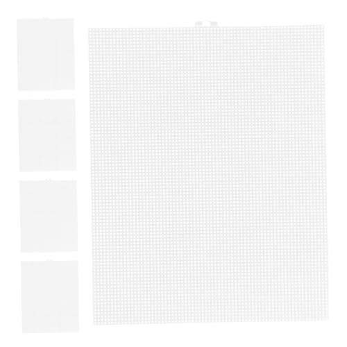 Mikikit 5stücke Kunststoffnetz-leinwandplatten Für Stickerei Und Häkeln Aus Pe-Material Langlebig Und Pflegeleicht Für DIY-projekte Stickarbeiten von Mikikit