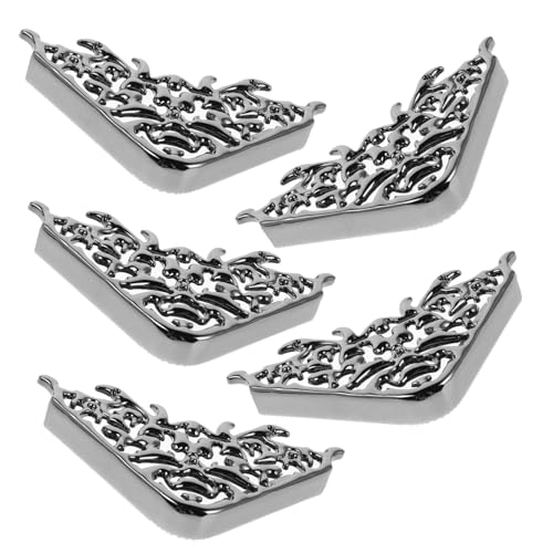 Mikikit 5stücke Metall-eckenschutz Für Taschen Hohle Dekorative Kantenabdeckung Buch-eckenschutz Clip Ecken-Clip-stoßfänger Für Fotoalbum Ordner Handtaschen-kantenschutz von Mikikit