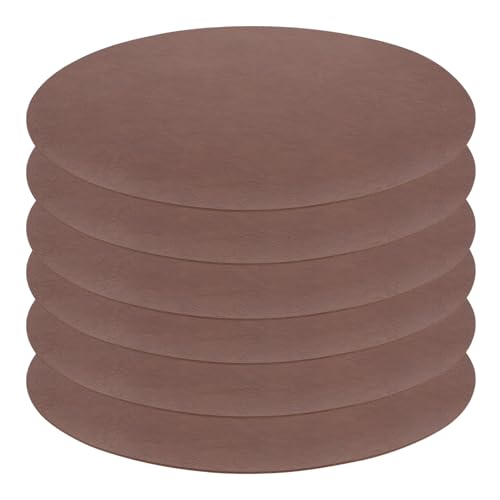 Mikikit 6 Stück Tischset aus Leder Tischsethalter westliche Taschen schnell trocknendes Tischset Outdoor-Tischmatten -Tischsets abwischbar Tischsets rund runde Tischplatten Pu Kaffee Mikikit 6 Stück Tischset aus Leder Tischsethalter westliche Taschen schnell trocknendes Tischset Outdoor-Tischmatten -Tischsets abwischbar Tischsets rund runde Tischplatten Pu Kaffee von Mikikit
