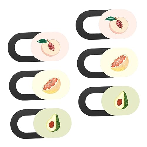 Mikikit Laptop-Webcam-Abdeckung Folie 6 Stück – Guckende Kamera Obst-Thema Ultradünner Sichtschutz von Mikikit
