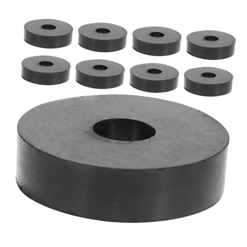 Mikikit 8 Stück Gummidichtung Anti-vibrations-isolationspads Gummi -buchsen Vibrations Isolator Gummi-isolationsscheibe Flache Gummitüllen Gummi-isolierpad Vibrationsmatte Schwarz von Mikikit