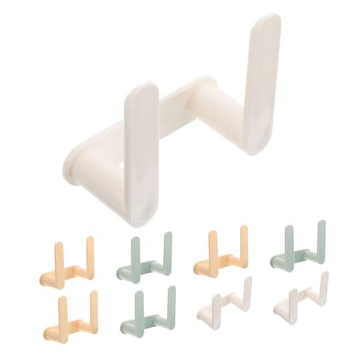 Mikikit 9 Stück Teiliges Selbstklebendes Wandregal Minimalistisches Wandmontiertes Aufbewahrungssystem in Weiß Grün und Gelb Schadenfreie Montage für Schlafzimmer und Bad Dekoratives von Mikikit