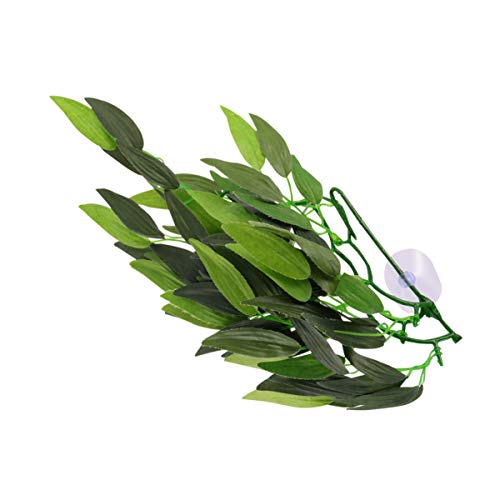 Mikikit Aquarium Simulation Rattan: Fischbeh?lter Dekoration Ornament Künstliche Kunststoffpflanze Lebensechtes Rattan Künstliche Wasseranlage Aquarium - Grün von Mikikit