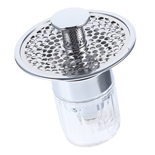 Mikikit Badewannen-ablaufstopfen Für Waschbecken Stopper Aus Abs Und Stahl Mit Magnetischer Saugwirkung Selbstschließend Abtropffläche Rostfrei von Mikikit
