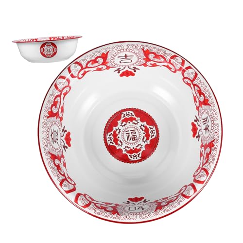 Mikikit Becken Aus Emaille Dessertschale Altes Becken Salat Rührschüssel Schüssel Für Obstsalat Waschbecken Für Camping Teigmischschale Teigknetschüssel Große Servierschale Rot Emaille von Mikikit
