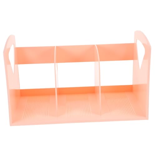 Mikikit Buchlagerstange modernes bodenstehendes Bücherregal Fall Organisatoren rustikale Regale Wohnheim Möbel Book Shelves bücherstützen Desktop-Bücherregale Desktop- -Organizer Khaki von Mikikit