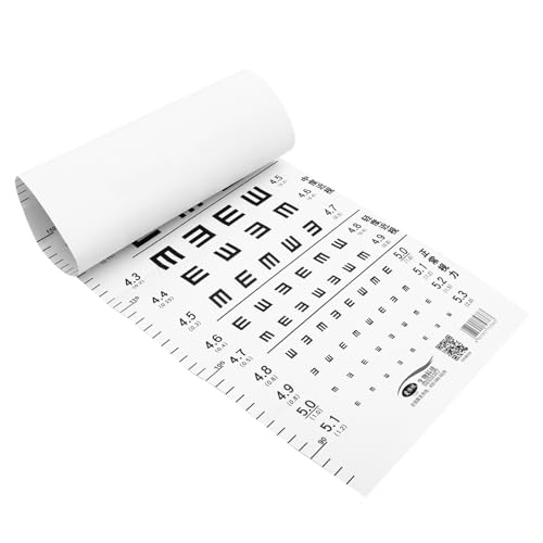 Mikikit Dauerhafte Sehtest-sehtafel Aus Kunststoff Lesetafel Für Zuhause in Der Schule Oder Zur Verwendung Im Zufälligen Stil von Mikikit
