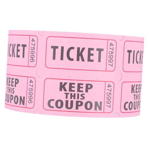 Mikikit Doppelte Raffle Tickets Rolle Vielseitig für Klassenpreise Charity Verlosungen Auffälliges Design für Gewinnspiele und Partys von Mikikit