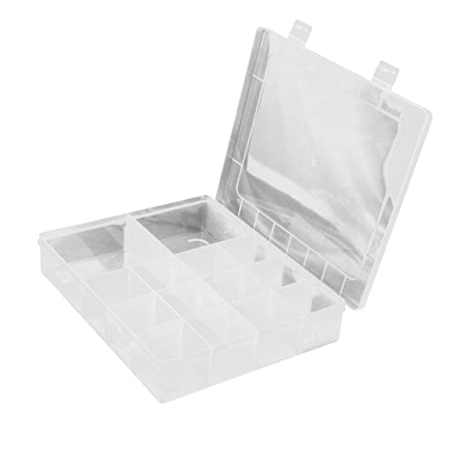 Mikikit Durchsichtige Aufbewahrungsbox Aus Kunststoff Für Schmuck Fächer Herausnehmbare Trennwände Zur Organisation Von Ohrringen Ringen Und Perlen von Mikikit