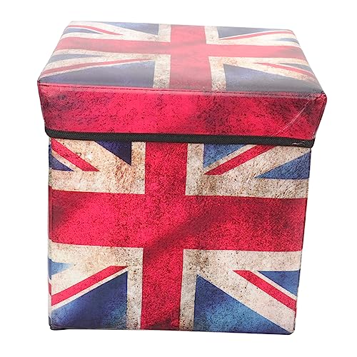 Mikikit Faltbarer Sitzhocker mit British Flag Design Großer Stauraum Robuste Aufbewahrungsbox für Wohnzimmer Schlafzimmer Klappbar Vielseitig als Sitzwürfel und Ordnungshelfer Geeignet Mikikit Faltbarer Sitzhocker mit British Flag Design Großer Stauraum Robuste Aufbewahrungsbox für Wohnzimmer Schlafzimmer Klappbar Vielseitig als Sitzwürfel und Ordnungshelfer Geeignet von Mikikit