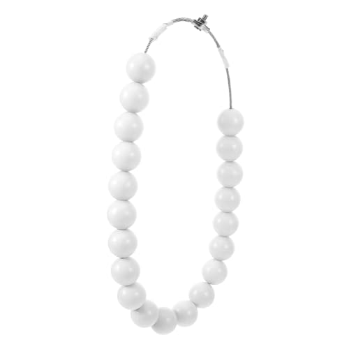 Mikikit Flaggenmast Zubehör Windfeste Perlenkette Fahnenhalterung aus und Kunststoff Robuster Fahnenmast Retainer Ring für Innenliegende Hissleine mit Kratzschutz von Mikikit