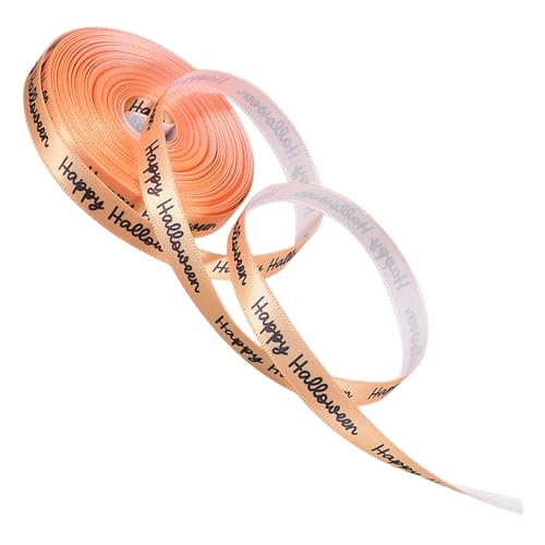 Mikikit Geschenkverpackungsband Halloween-elementband Dekoband DIY Halloween Band Party Zubehör Polyester Geschenkbänder Band Für Geschenkboxen Blumensträuße Kuchen Und Mehr von Mikikit