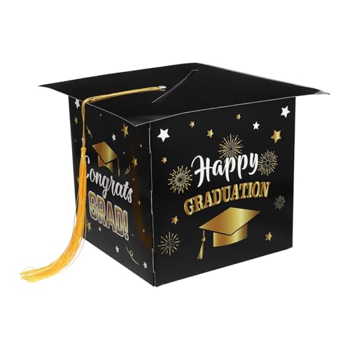 Mikikit Graduations Party Botschaftensammelbox aus Stabilem Karton Großer Kapazität Einfache Montage Klassisches Design für Schule und Abschlussfeier für Karten und Mitteilungen Mikikit Graduations Party Botschaftensammelbox aus Stabilem Karton Großer Kapazität Einfache Montage Klassisches Design für Schule und Abschlussfeier für Karten und Mitteilungen von Mikikit