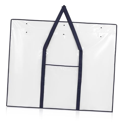 Mikikit Große Poster Aufbewahrungstasche Mit Griff Kunst Portfolio Bag Für Zeichentafeln Und Poster Aus Langlebigem PVC Vielseitig Einsetzbar Schützt Ihre Kunstwerke Blau von Mikikit