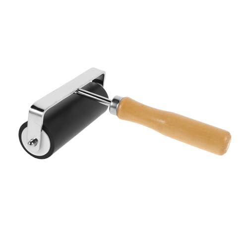 Mikikit Gummiwalze für Ölgemälde und DIY Projekte Gummirolle mit Holzgriff Langlebig und Ergonomisch für Basteln und Druckgrafiken Vielseitiges Werkzeug für Künstler von Mikikit