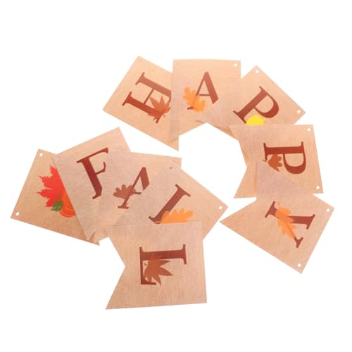 Mikikit Happy Fall Banner mit Ahornblatt Sackleinen Wimpelkette Langlebige Dekoration für Innen und Außen für Erntedankfest und Herbstfeiern Mikikit Happy Fall Banner mit Ahornblatt Sackleinen Wimpelkette Langlebige Dekoration für Innen und Außen für Erntedankfest und Herbstfeiern von Mikikit