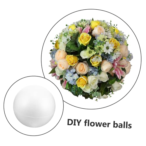 Mikikit Hohler Schaumstoffball Runde DIY Dekokugel aus Langlebigem Schaumstoff für Bastelarbeiten Hochzeiten Weihnachten Valentinstag und Partydekorationen von Mikikit