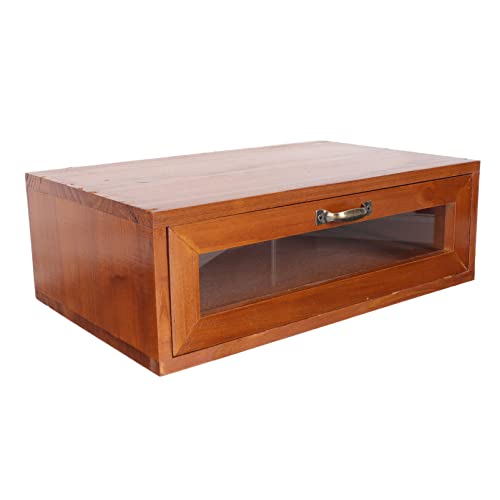 Mikikit Holz Desktop-aufbewahrungsbox Monitorerhöhung Schublade Organizer Für Kosmetika Computerständer Haushaltstisch von Mikikit