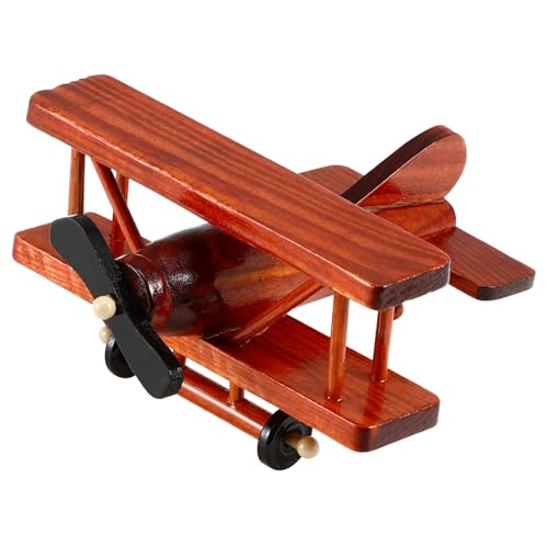 Mikikit Holz Flugzeugmodell Vintage Kreatives Holzornament für Schreibtisch Rustikales im Retro Exquisites für Sammler Mikikit Holz Flugzeugmodell Vintage Kreatives Holzornament für Schreibtisch Rustikales im Retro Exquisites für Sammler von Mikikit