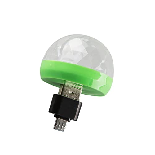 Mikikit Usb Kleiner Disco Licht Tragbare Led Bühnenkugel Geräuschaktivierte Dj Beleuchtung Für Partys Weihnachten Und Karaoke Usb Betrieben Grün Leicht Und Handlich von Mikikit