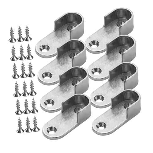 Mikikit Closet Rod End Support Halterung Für Kleiderstangen Einfache Werkzeuge Für Wohn Und Geschäftsräume Stabile Unterstützung Für Kleidung Und Handtücher von Mikikit