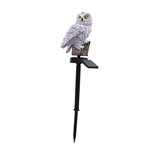Mikikit Gartenleuchten Außen Eulenmuster Solar Gartenleuchte Lampe Weiß Warmweiß von Mikikit