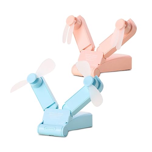 Mikikit Dualer Wiederaufladbarer Mini-faltventilator Handventilator Im Taschenformat Leiser Für Zuhause Arbeitsplatz Und Reisen von Mikikit