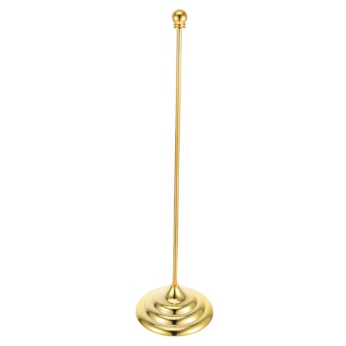 Mikikit Metall-fahnenmast Flaggenstandsbasis Tischfahnenhalter Flaggen-tischhalter Fahnenständer Flaggenmastklasse Strapazierfähige Fahnenmasthalterung Eisen Golden von Mikikit