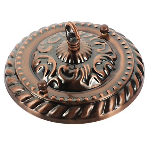 Mikikit Metallhaken Deckenplatten Deckenrosette mit Haken für Lampen Deckenhaken Vintage Pendelleuchte Kron Aufhängung Haken Eisen Hängeleuchte Deckenlampe Halterung Befestigung Haken von Mikikit