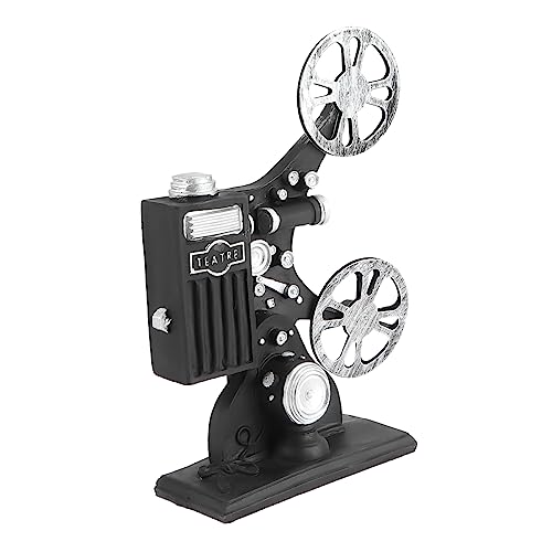 Mikikit Vintage-projektor Harz-Modell Im Retro-Stil Heimdekoration Für Schreibtisch-bastelarbeiten Fenster-Requisiten Dekorationen Ornamente Geschenke Schwarz von Mikikit
