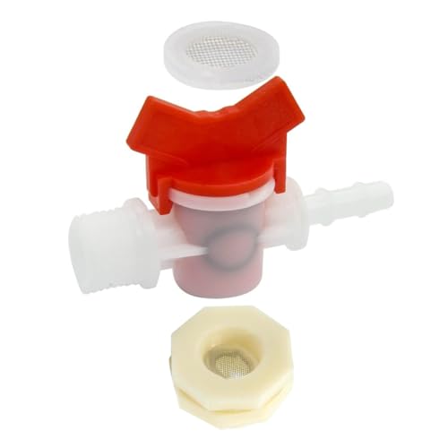 Mikikit Rabbit Feeder Valve Kit Fitting für Kaninchentrinksysteme und Regentonnen mit Schlauchanschluss zu Installieren und Langlebiger von Mikikit