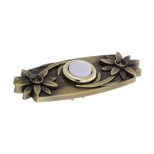 Mikikit Retro-Türklingelschalter Haustürklingel traditionelle Türklingel Ersatz-Türklingel Türklingelersatz Austausch des Türklingelknopfes Schlafzimmer Türklingel Legierung Golden von Mikikit