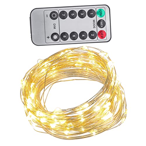 Mikikit Schnur Dekorative Lichter Wasserdichte Lichterkette Mini Lichterkette Miniaturdekoration Kleine Weihnachtsbeleuchtung Led-licht Lichterkette Mit Fernbedienung Usb Batteriefach von Mikikit