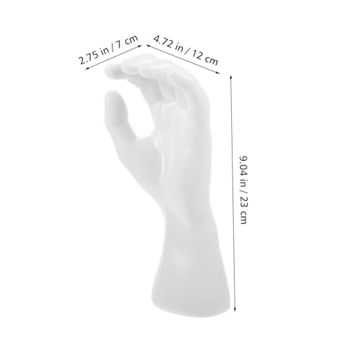 Mikikit Simulations Handmodell Schmuckhalter aus Robustem Kunststoff Transparent Vielseitig für Armbänder Ringe Uhren als Displayständer für Schmuckläden und Haushalte Stabil und von Mikikit