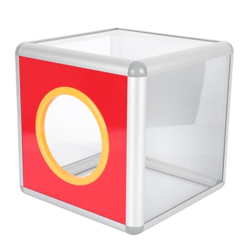 Mikikit Transparente Rote Mehrzweck Losbox Robuste Wahlurne und Spendenbox für Party Abstimmung Langlebig und Verschleißfest Vielseitig Einsetzbar von Mikikit