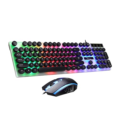 Mikikit USB Kabel Tastatur Ergonomische Beleuchtete Tastatur mit Komfortablem Tastenanschlag für Computer Mobile Geräte Schwarz Tragbar Stylisch Mikikit USB Kabel Tastatur Ergonomische Beleuchtete Tastatur mit Komfortablem Tastenanschlag für Computer Mobile Geräte Schwarz Tragbar Stylisch von Mikikit