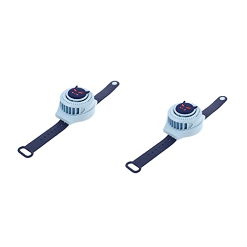Mikikit 2stücke Mädchen Handgelenk Wiederaufladbarer Mini Fan Mit Geschwindigkeiten Tragbar Für Schüler USB-kühlung Süßes Design Für Mädchen von Mikikit
