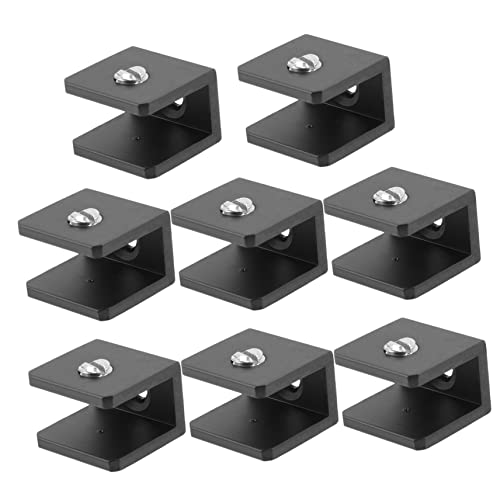 Mikikit 8stücke Glasregalhalterung Regalclips Für Glasböden Glasklemme Spiegelhalterungen Brillenhalter Unterstützung Für Glasregale Heavy Duty Glasregalhalter von Mikikit