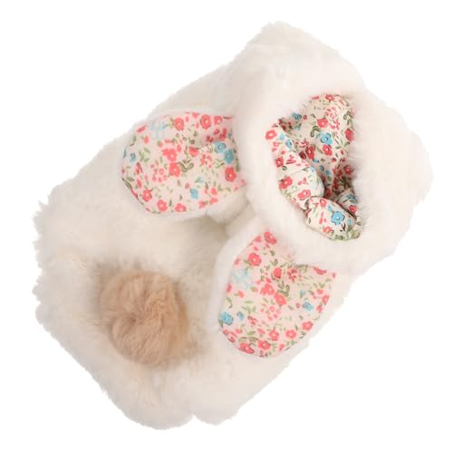 Mikikit Warmer Winter Hundemantel aus Weichem Baumwollstoff Thermisch Isolierend mit Süßem Hasen Design Atmungsaktiv und Bequem für Kleine Hunde bei Kalten Temperaturen von Mikikit