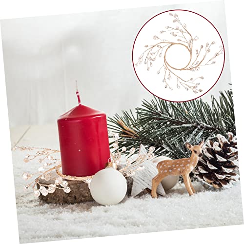 Mikikit Weihnachtskranz aus Acrylperlen Dekorativer Kranzring für Kerzenhalter und Aromatherapie Langlebige Weihnachtsdeko für Drinnen Festliche Tischdekoration für Party und Zuhause Mikikit Weihnachtskranz aus Acrylperlen Dekorativer Kranzring für Kerzenhalter und Aromatherapie Langlebige Weihnachtsdeko für Drinnen Festliche Tischdekoration für Party und Zuhause von Mikikit