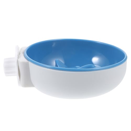 Mikikit hängende Haustierschüssel Käfig Katzennapf Katzenfutter Kiste Wasserschale Welpenversorgung Hundenapf für Kiste Wassernapf für Hundekäfig Plastik Sky-Blue von Mikikit