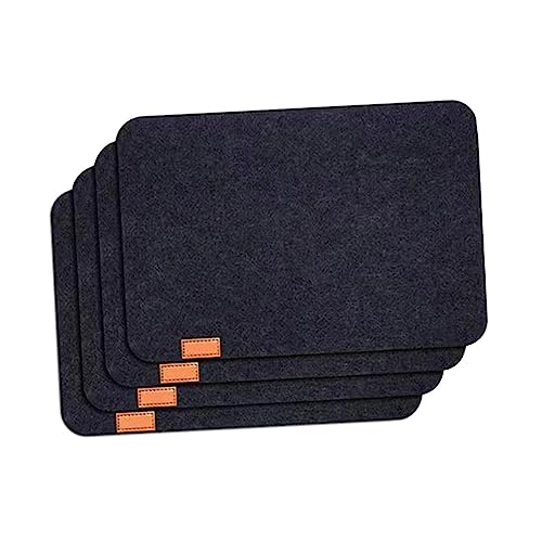 Mikinona 1 Satz Filz Tischsets Ort Platzierungsmatten Weiden Hitzebeständiges Tischset Hitzebeständiges Platzset Filzmatte hitzebeständiges Platzdeckchen Küchenwaren gefühlt Black von Mikinona