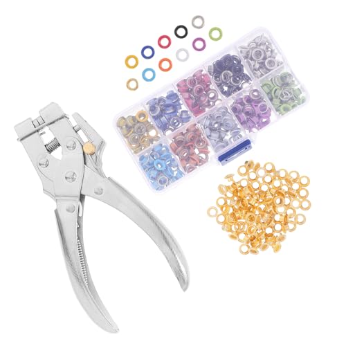 Mikinona 1 Satz Handgeführte Ösenzange mit Metallösen für Stoff Leder und Planen Robustes Werkzeug für Vielseitige Anwendungen und Einfache Organisation Mikinona 1 Satz Handgeführte Ösenzange mit Metallösen für Stoff Leder und Planen Robustes Werkzeug für Vielseitige Anwendungen und Einfache Organisation von Mikinona