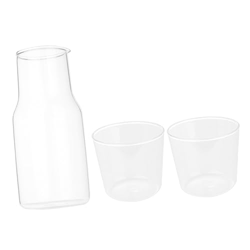 Mikinona Glaswasserkrüge 3-teiliges Set Tasse Luftdichter für Stilvolle Desktop-karaffe für Schlafzimmer Mikinona Glaswasserkrüge 3-teiliges Set Tasse Luftdichter für Stilvolle Desktop-karaffe für Schlafzimmer von Mikinona