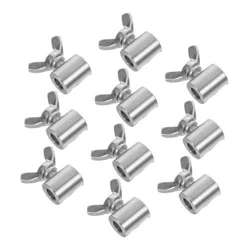 Mikinona 10 Stück Edelstahl Stahlseil Klemme mit Rundloch Rostfreie Drahtseilklemmen mit Schmetterlingsclip Werkzeuglose Handmontage Rutschfest für Bootsverzurrung Zaunbau DIY Projekte Mikinona 10 Stück Edelstahl Stahlseil Klemme mit Rundloch Rostfreie Drahtseilklemmen mit Schmetterlingsclip Werkzeuglose Handmontage Rutschfest für Bootsverzurrung Zaunbau DIY Projekte von Mikinona